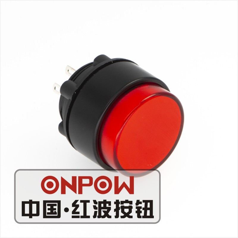 ONPOW中国红波按钮欧宝龙 LAS1-A22 按钮开关