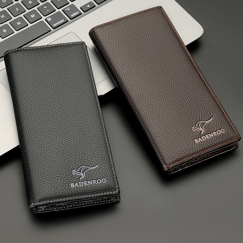 Leather long wallet
