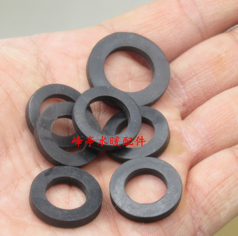 4分6分1寸1.2寸黑色皮垫 水管接头免生料带胶垫 黑色密封平垫胶圈