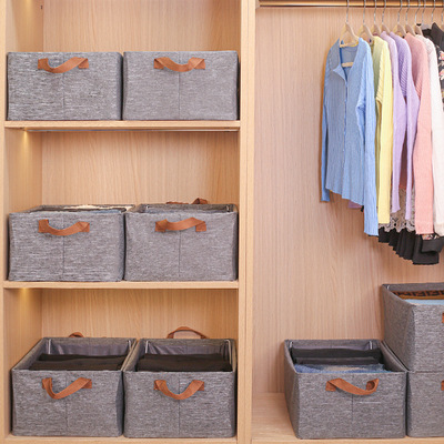 Clothes storage box, household wardrobe classification, large storage box, fabric foldable underwear and pants organizing box