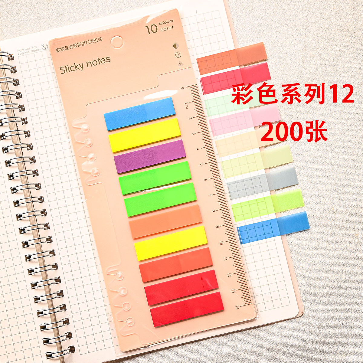 Fabricantes al por mayor PET 10 colores 200 etiquetas de índice transparentes para estudiantes de lectura etiqueta de oficina pegatinas impermeables