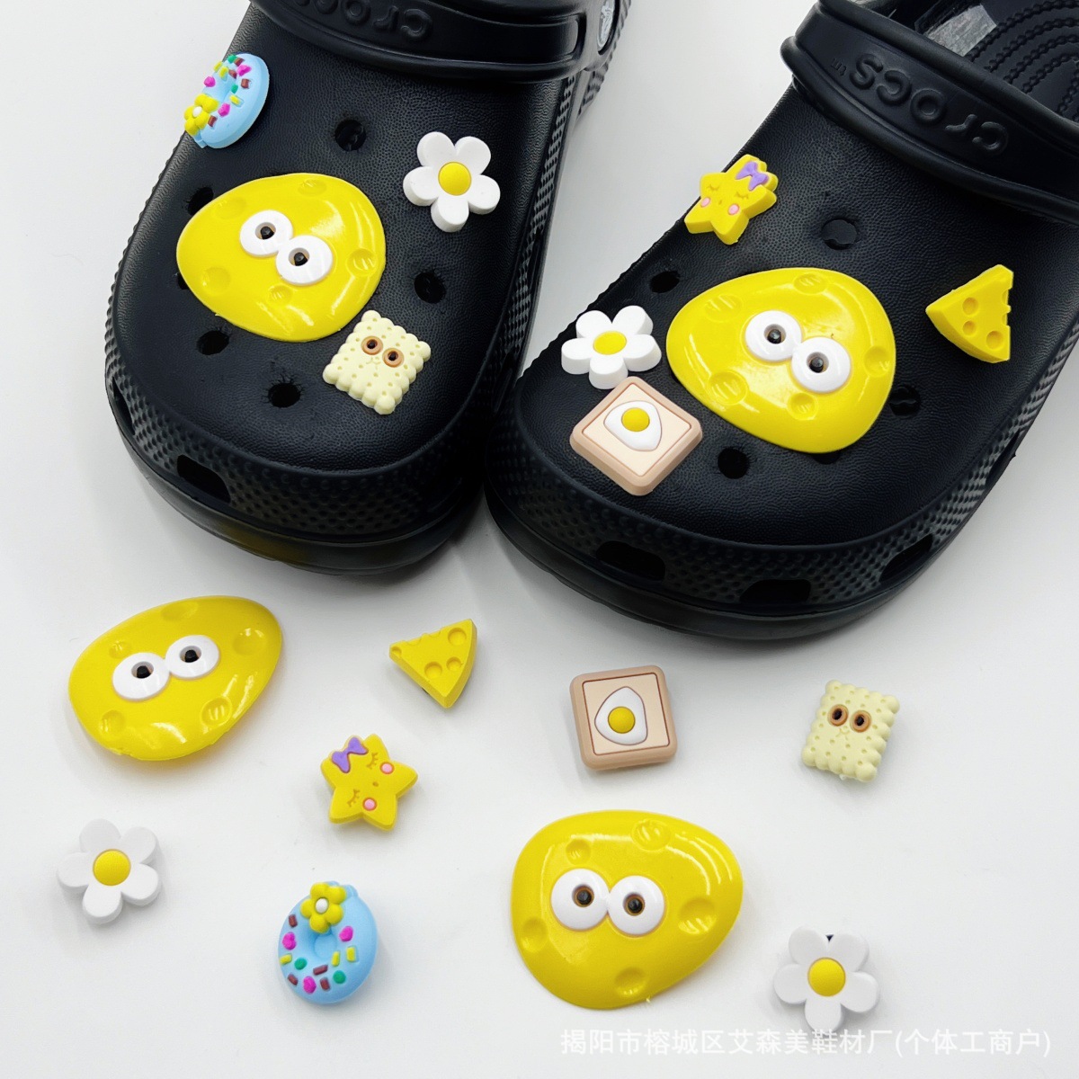 Estrellas plateadas ajuste agujero agujero perdido zapatos decorativos accesorios DIY extraíbles accesorios de flores hebillas de zapatos accesorios tridimensionales