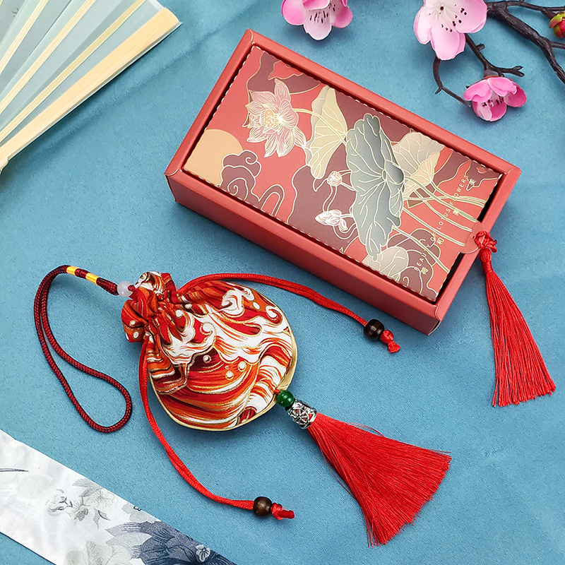 中国风国庆中秋节香囊香袋艾草福袋荷包空袋锦缎和风料节庆小礼品