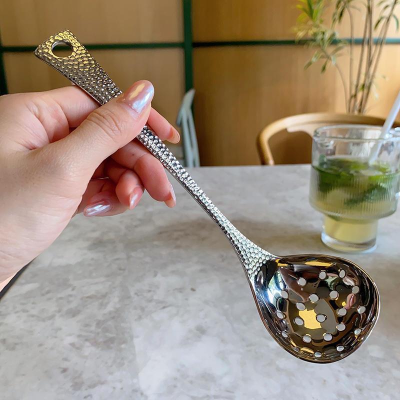 Soppslev och hålslev i rostfritt stål för köket_voghion.com