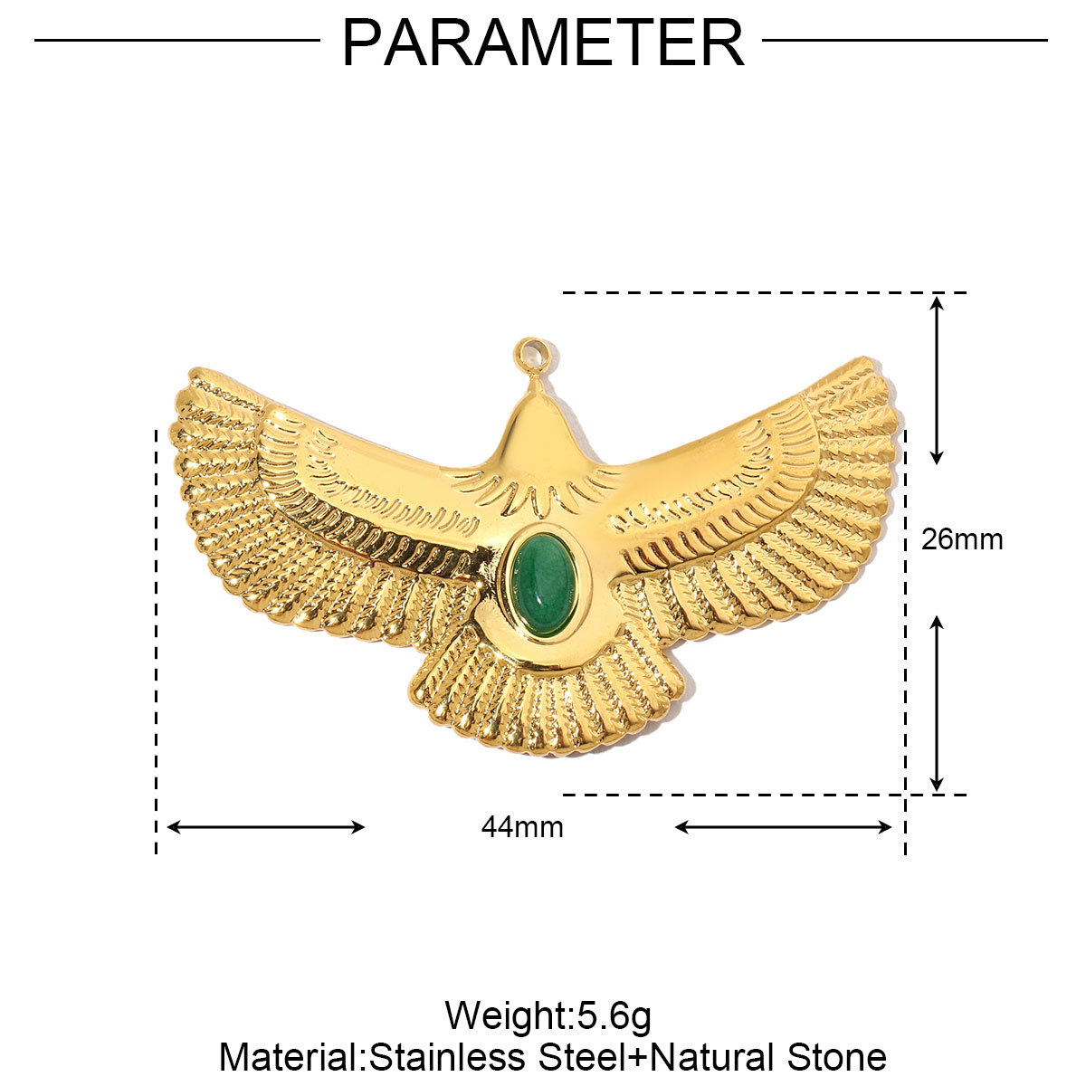 10g Weight Pendant Jewelry Making Type 37*27mm Jewelry Making Size DIY Ornament Accessories Classification 3 PCS/Package Quantity 304 Stainless Steel Material Geometric, Eagle Pattern All Seasons Season Polished Finish Elegant, Retro Style 3 PCS/Package 37*27mm 304 Stainless Steel Geometric Eagle Polished Pendant DIY Ornament Accessories 7