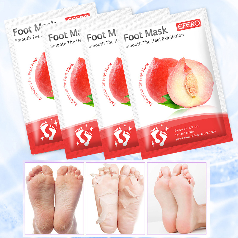 efero腳膜水蜜桃足膜手膜腳套足套腳後跟干足膜足部護理亞馬遜