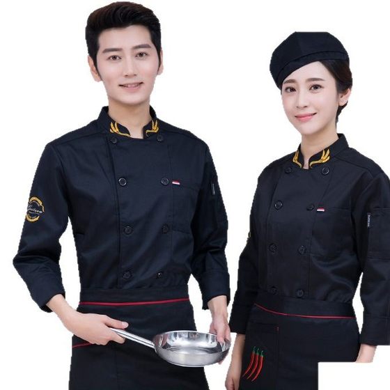 Catering Chef Work Clothes Men's Short-sleeved Summer Thin Hotel Restaurant Canteen Kitchen Women's Clothing Customized Long-sleeved