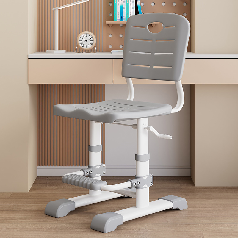 Children's Learning Chair Student Homework Liftable Hand-cranked Writing Chair Home Sitting Backrest Seat Installation-Free
