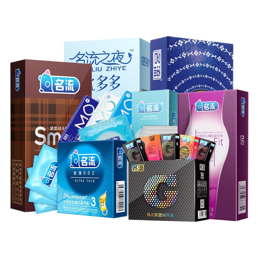 Celeb condom 001 ultra-thin condom G point large particles small Ice Fire combination series a generation of black