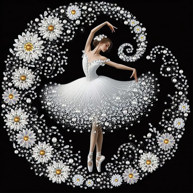 Pintura de Diamantes 5D con Forma Irregular de Princesa de Fantasía, Pintura de Diamantes DIY, Pintura de Diamantes con Puntos de Cristal, 30×30