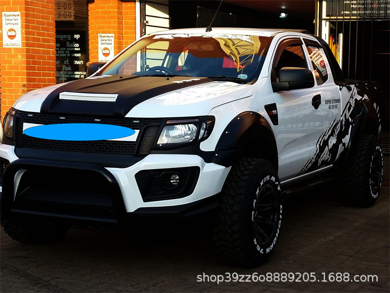Suitable for 12-14 Ford FORD ranger net modification front face T6 pickup truck with light net grille