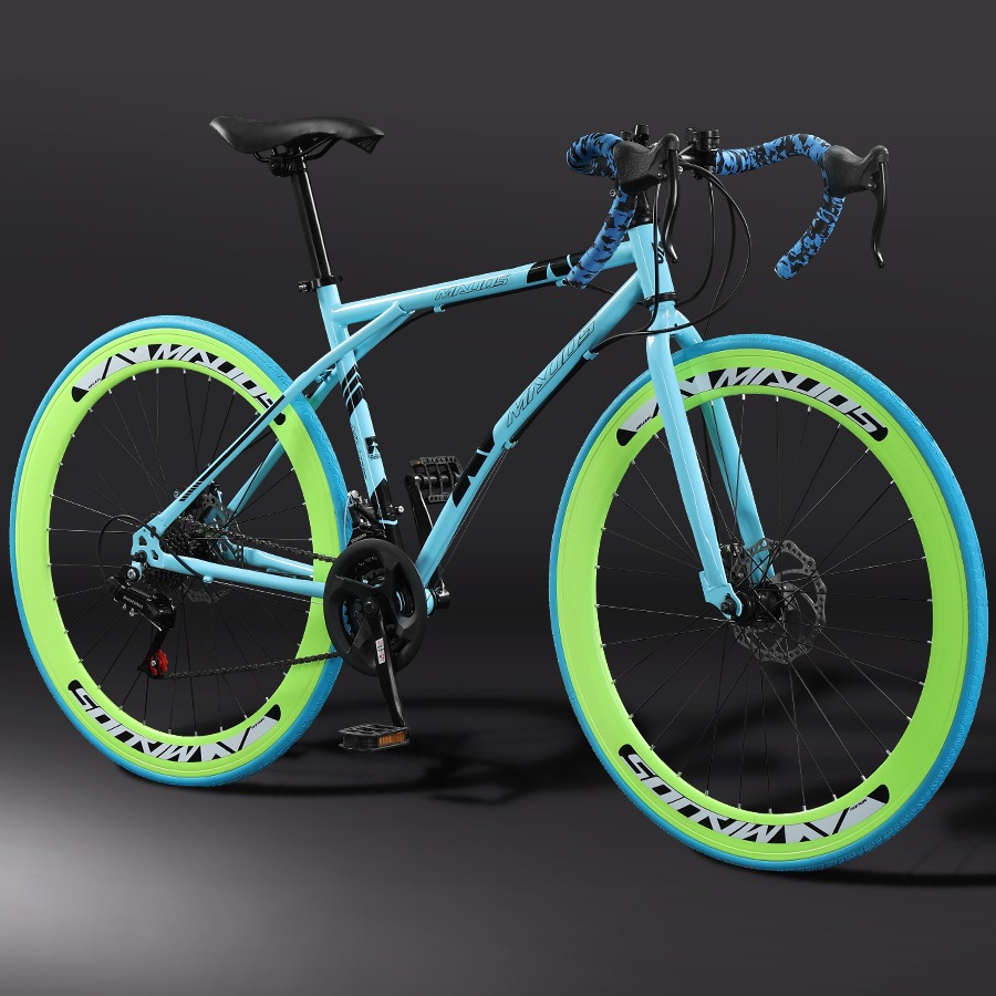 Road Bicycle Racing Variable Speed Solid Tire Live Flying Popular Dead Fly Super Fast Super Light Disc Brake Adult Men's and Women's Bicycle