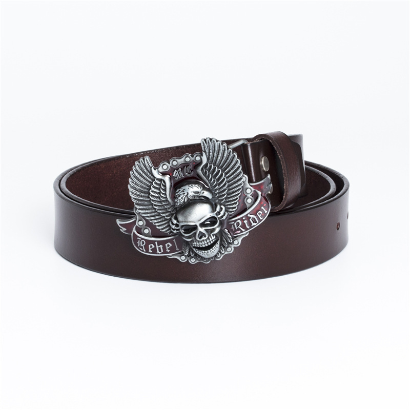 Men's belt buffalo leather factory export new belt cross-border foreign trade wholesale retro casual jeans belt