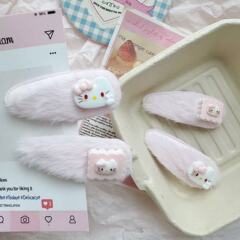 秋冬の新型の甘い猫のぬいぐるみのbbクリップの高顔値の少女風のサイドカードのアクセサリーの髪飾り漫画