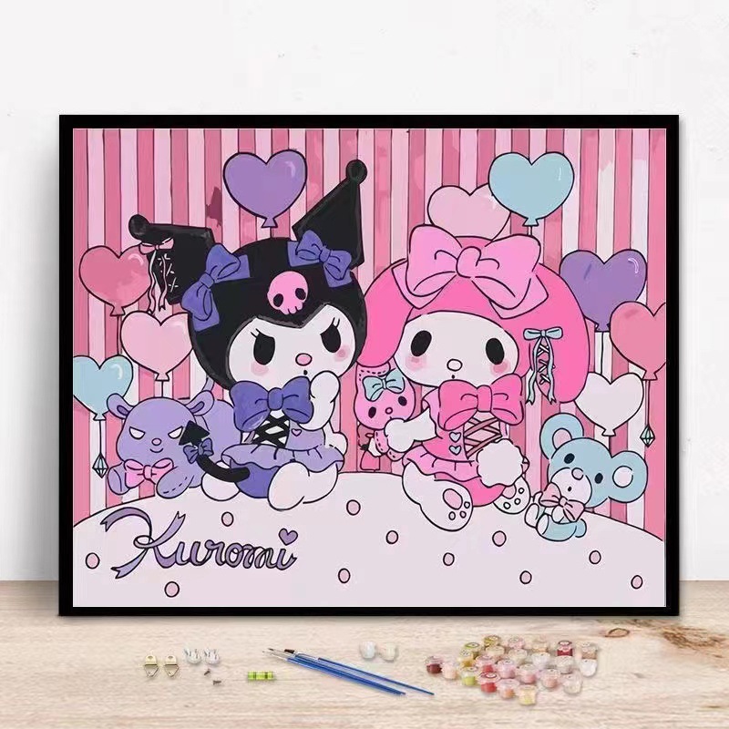 Pintura al óleo digital de bricolaje Rosa hecha a mano relleno de color pintura al óleo curación hecha a mano simple flor sala de estar pintura decorativa Generación de cabello