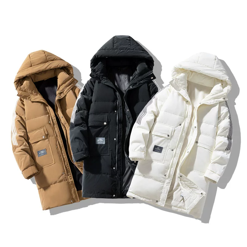 Velvet down jacket, keep warm windproof coat with hood, oversize, duck down