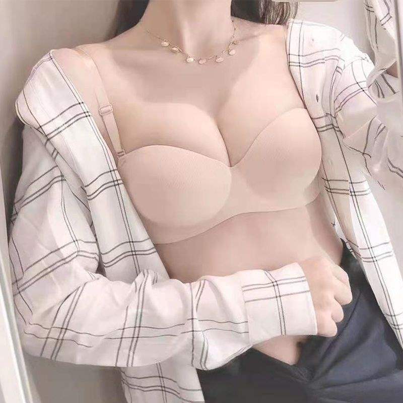 加厚款内衣小胸平胸显胸大aa杯胸垫显大超聚拢夏季文胸女|undefined