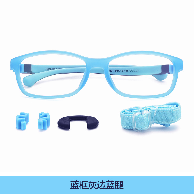 Marco azul con borde gris y patas azules