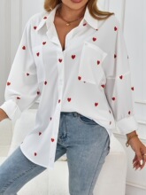 G 10547 Fashion Digital Print Heart Shirt ����ӡ������