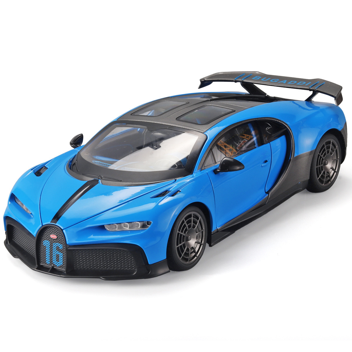 Modelo de coche de aleación Mamba negro 1:18 Bugatti Kailong coche deportivo iluminación efecto de sonido juguete modelo de coche decoración colección