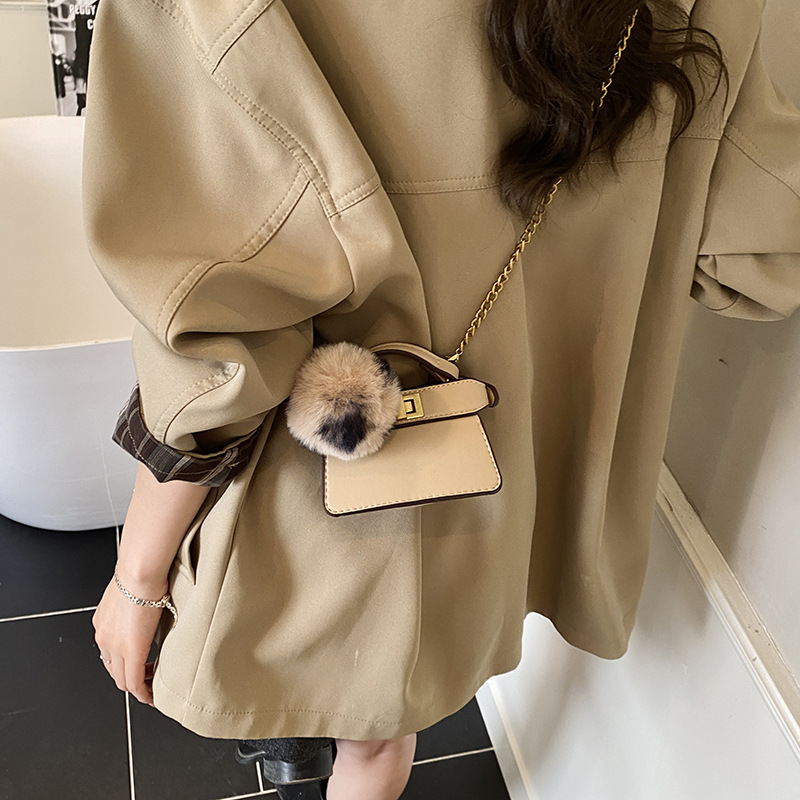 Exquisita mini bolso de hombro para niños y niñas lindo gran bolso de cabello bebé bolso de cadena de mano otoño y invierno nuevo bolso infantil