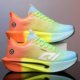 马拉松冷粘网面鞋透气跑步鞋男休闲鞋户外运动男跑鞋跨境学生新款