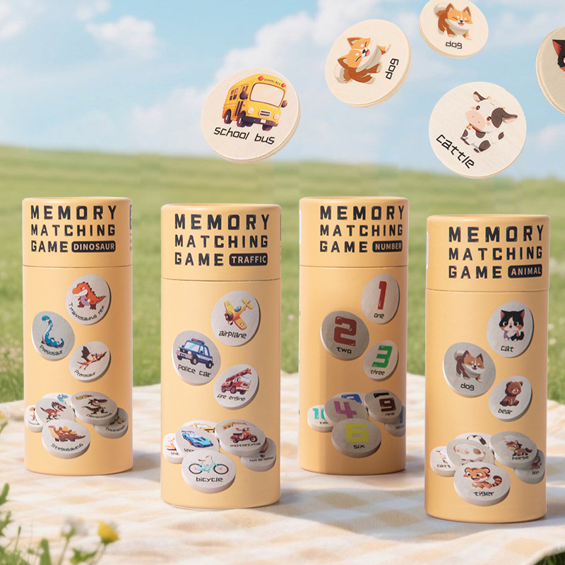 Cross-Border Children's Memory Finding the Same Game Children's Focus Memory Training Educational Early Education Wooden Desktop Toys