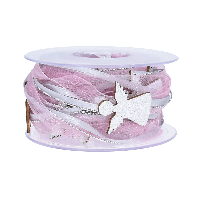 Nuevos productos Amazon creativos hechos a mano de la decoración de navidad ángel regalos cinta azul cinta de embalaje de regalos de navidad cinta