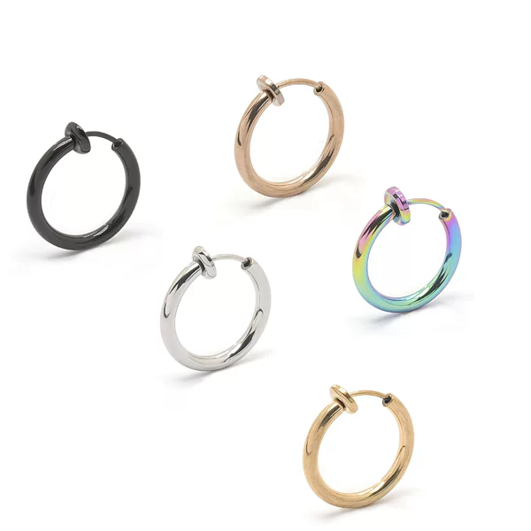 European and American Cross-Border Supply, Stainless Steel Non-Pierced Spring Ear Clips, Coil Earrings, Factory Wholesale