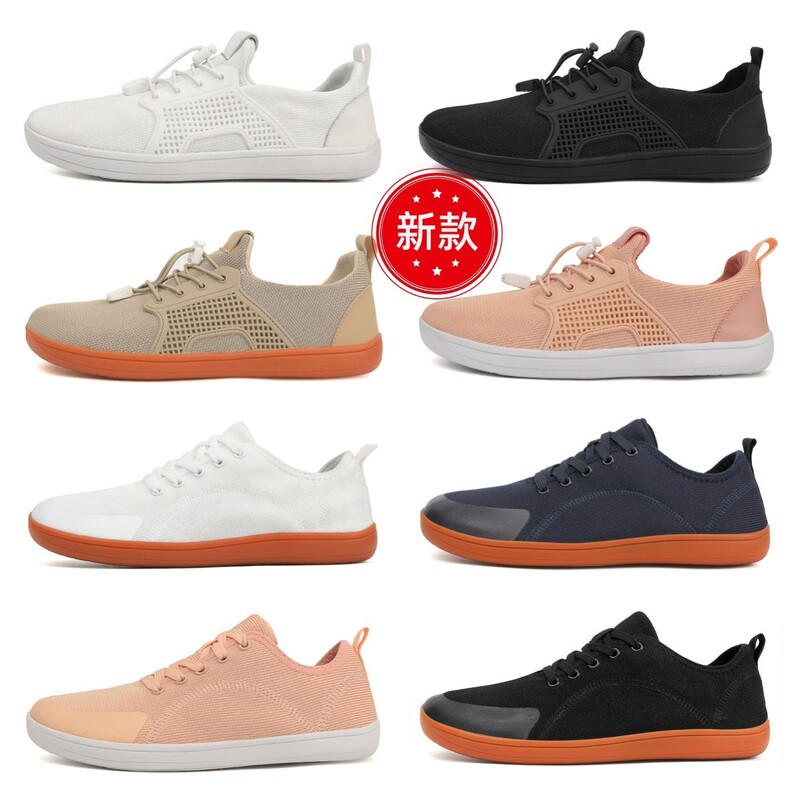 Men's and Women's New Wide Toe Shoes Barefoot Shoes Casual Shoes Flying Woven Fashion Hiking Shoes Socks Walking Shoes Couple Walking Shoes