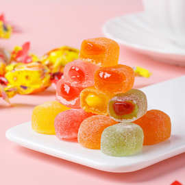 俄罗斯风味零食爆浆水果夹心小蜜蜂软糖果汁夹心软糖小蜻蜓斯拉夫