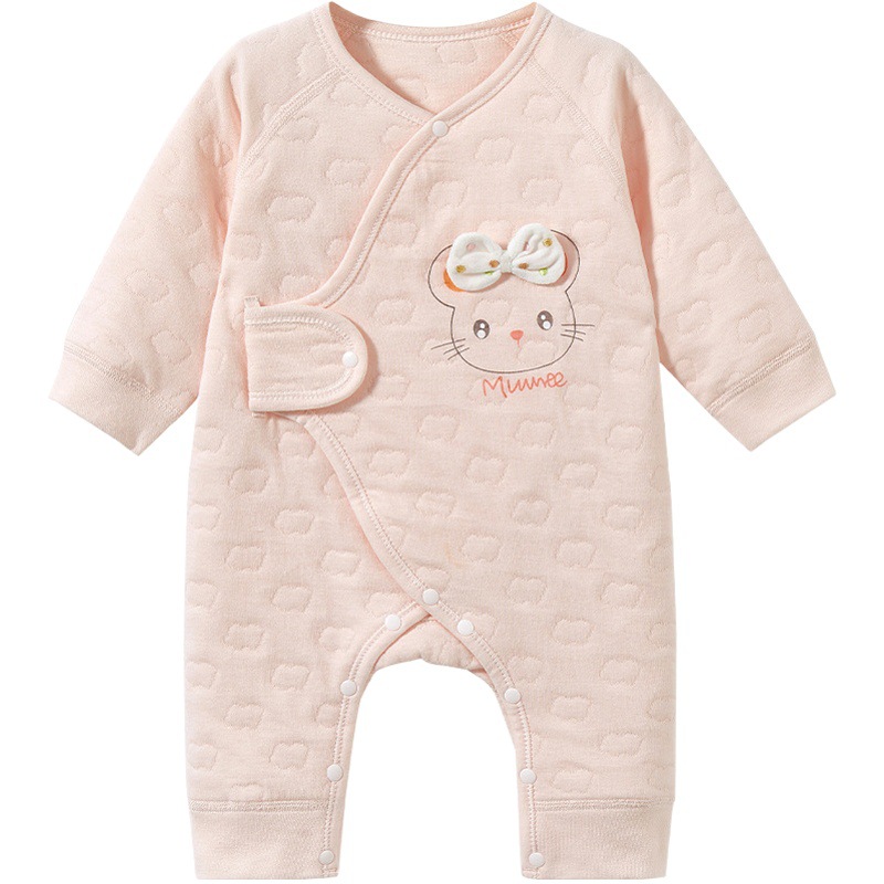 Ropa de recién nacido Primavera, otoño e invierno Bebé acolchado otoño mameluco recién nacido hombres y mujeres traje caliente bebé mono image 1