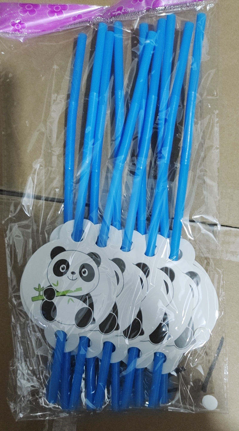 En stock Panda decoración del Partido de cumpleaños props fiesta vajilla traje papel tejido palomitas