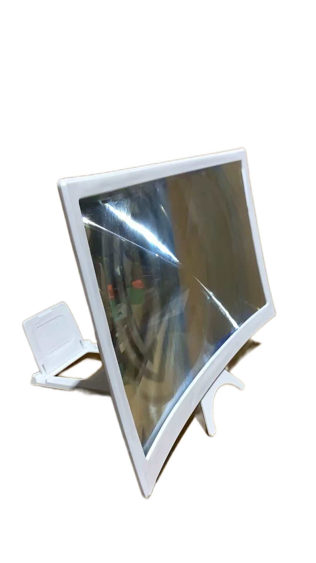 Phone Screen Magnifier 12-inch, Curved Display Amplifier with Eye Protection Stand