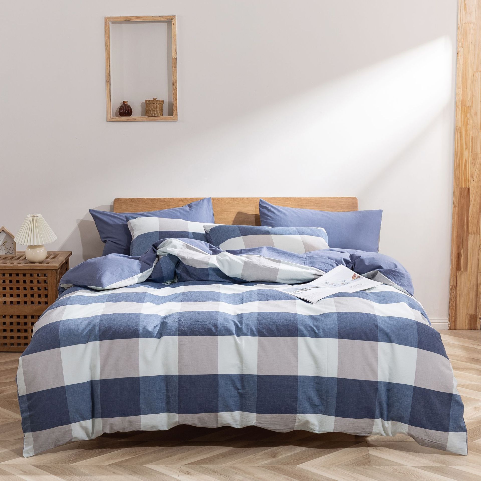 New Autumn And Winter Washed Four-piece Bedding Set, Home Textile Pure Cotton 1.5m Duvet Cover, Single Three-piece Set_voghion.com