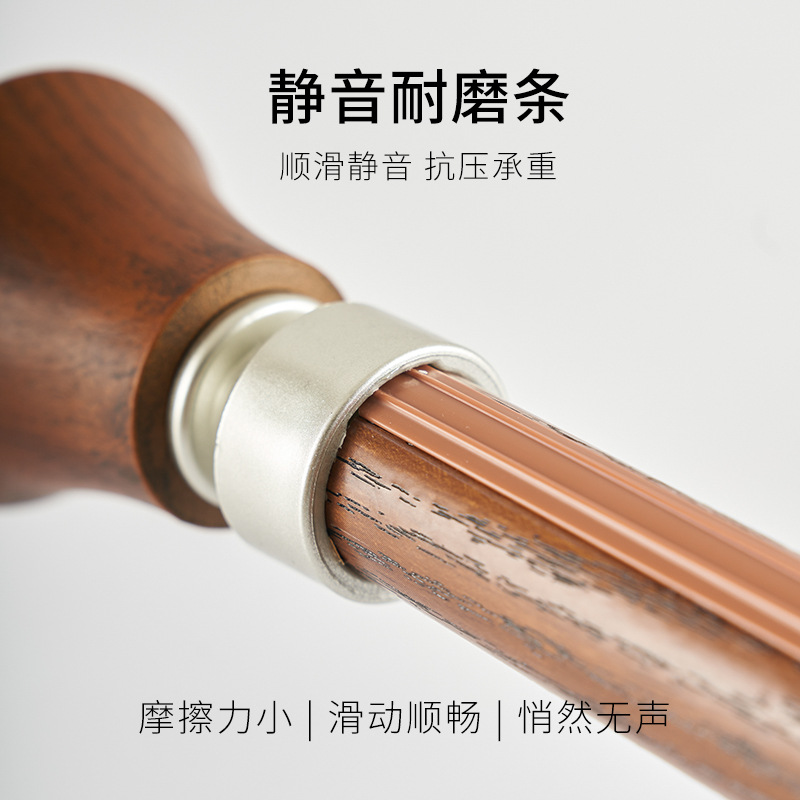 Varilla de madera simple, barra romana silenciosa, barra de cortina, barra de cortina de aleación de aluminio, barra simple, barra doble, pista de cortina al por mayor