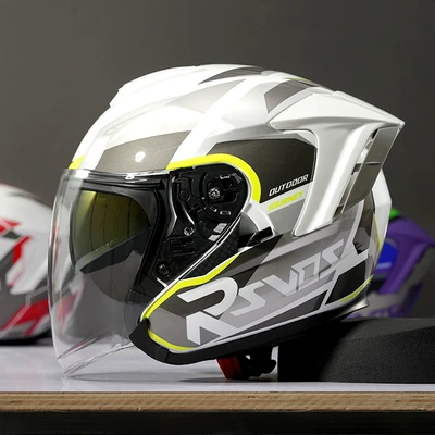 Motosiklet kaskı (dəbilqə) — Certified All-Season Safety Helmet - r05-erosion-white-s-code
