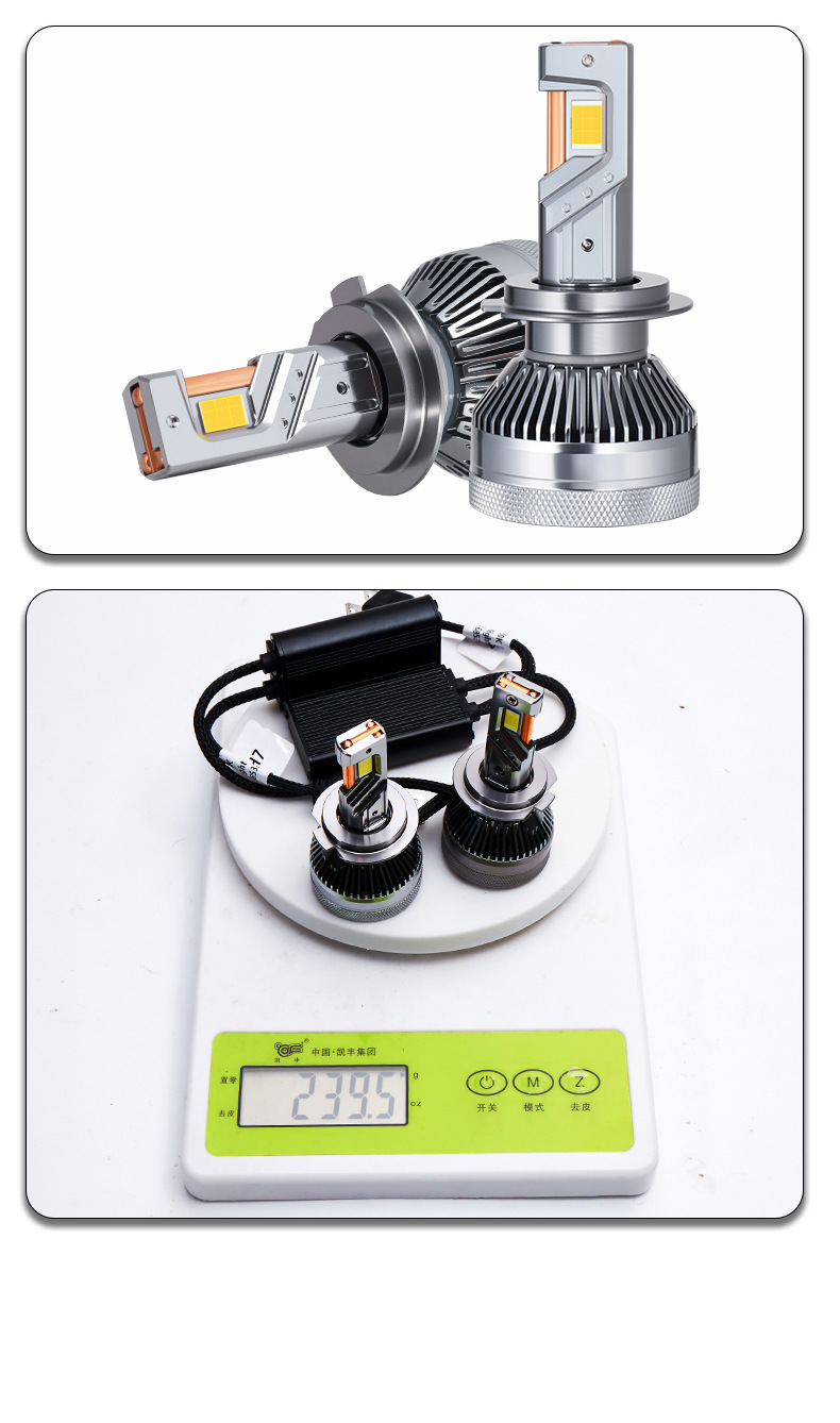 Cross-border special for three copper tube heat dissipation LED car headlights Y37 high-power 300W high-brightness spotlight waterproof headlights