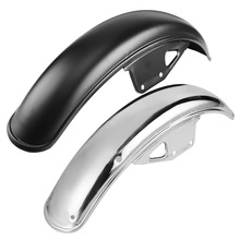 GN125前挡泥板 摩托车复古改装配件前沙板前挡泥瓦黑色电镀不锈钢