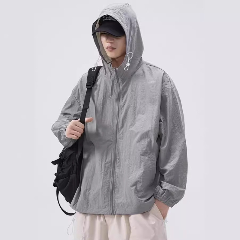 Sun Protection Clothing Men's Summer Breathable Lightweight Cool Loose Trendy Casual Sun Protection Clothing All-match Fashion Jacket Coat