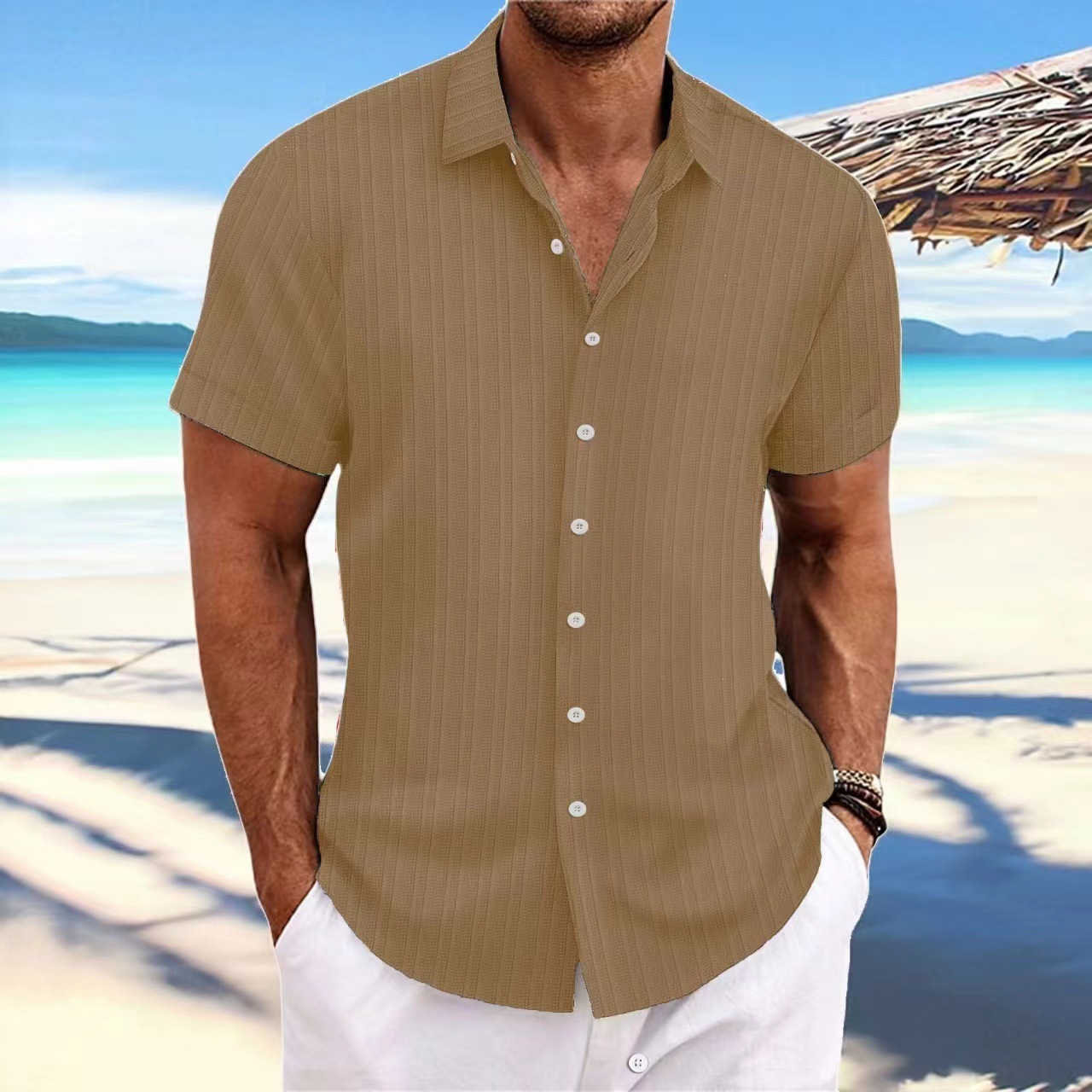 169g Weight Short Sleeve Sleeve Length Regular Sleeve Sleeve Type Cotton Blend, Cotton and Linen Fabric Type Regular Top Length Blouse Tops Type Casual, Street Occasion Turndown Neckline Loose Fit Type Solid Color Pattern Summer Season Men's Gender Simple Style, Classic Style Style Wholesale Men's Cotton Blend Cotton And Linen Simple Style Classic Style Solid Color Short Sleeve Men's Shirts 6