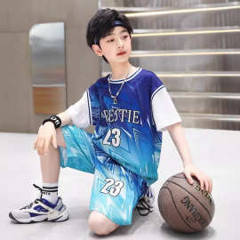 男童夏装套装篮球服2024新款儿童夏季薄款速干球服男孩夏款运动潮