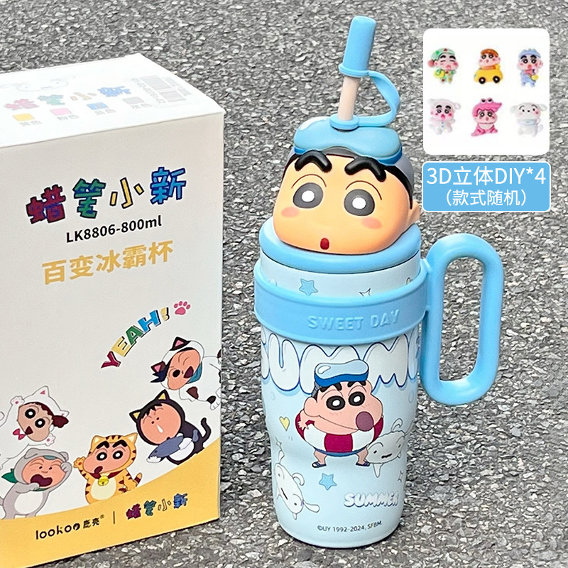 Vaso térmico Snoopy 316 acero inoxidable, mantiene frío y calor, con popote, ideal para deporte o exterior.