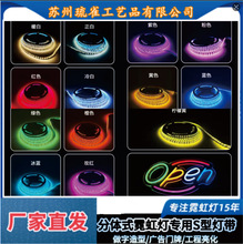 LED厂家直发分体霓虹 灯5V-120灯/5V-100D灯三代分离式S型裸灯带