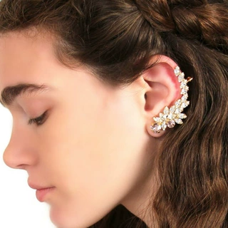 外贸爆款高品质锆石耳夹婚礼配饰时尚轻奢新娘耳夹耳饰earrings