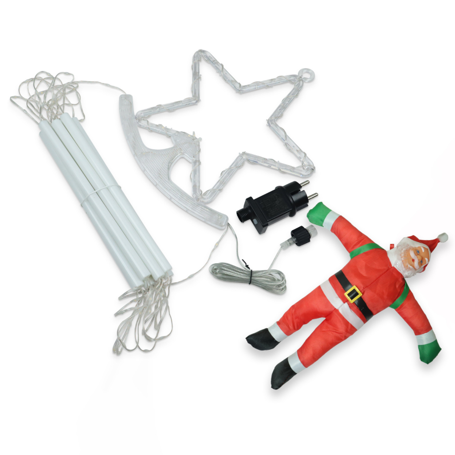 Navidad transfronteriza led string festivales escalera de navidad al aire libre impermeable decoración alveo luces de color ambiente