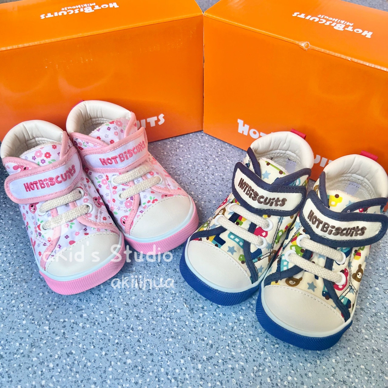 Японская Одиночная детская обувь для внешней торговли Miki оригинальная одинарная HB Двухступенчатая цветная парусиновая обувь с полным принтом на крючках и петлях, резиновая подошва, Вулканизированная обувь