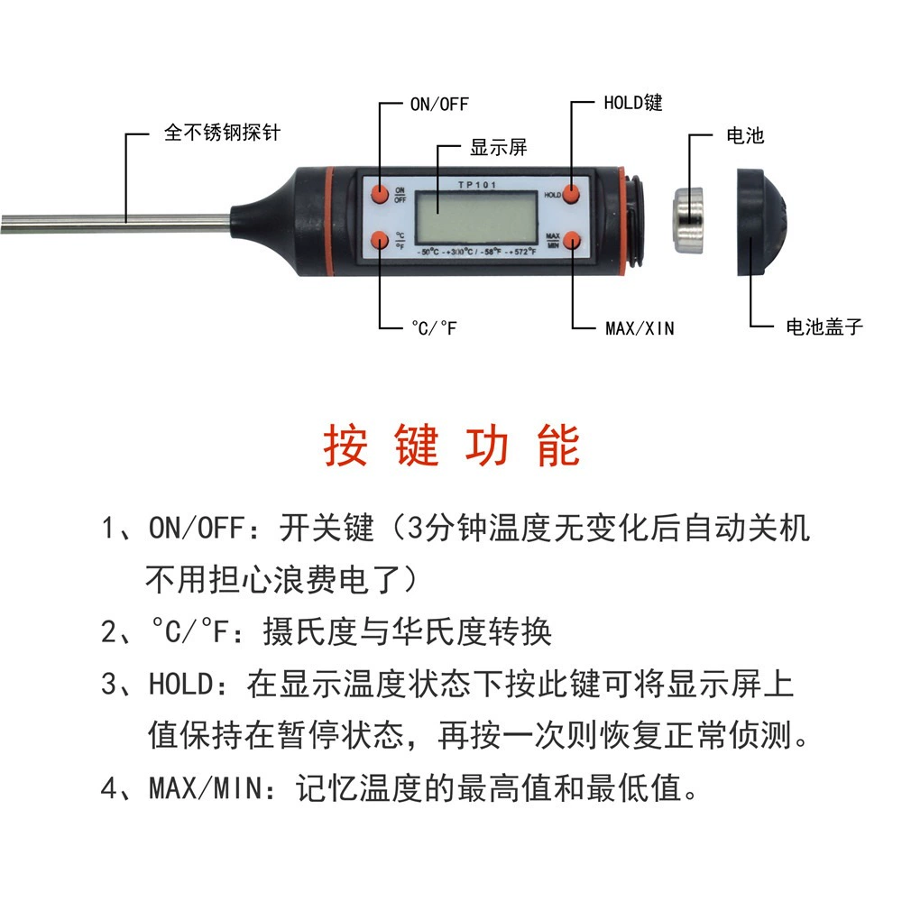Electronic thermometer, handmade soap, lipstick, temperature measurement