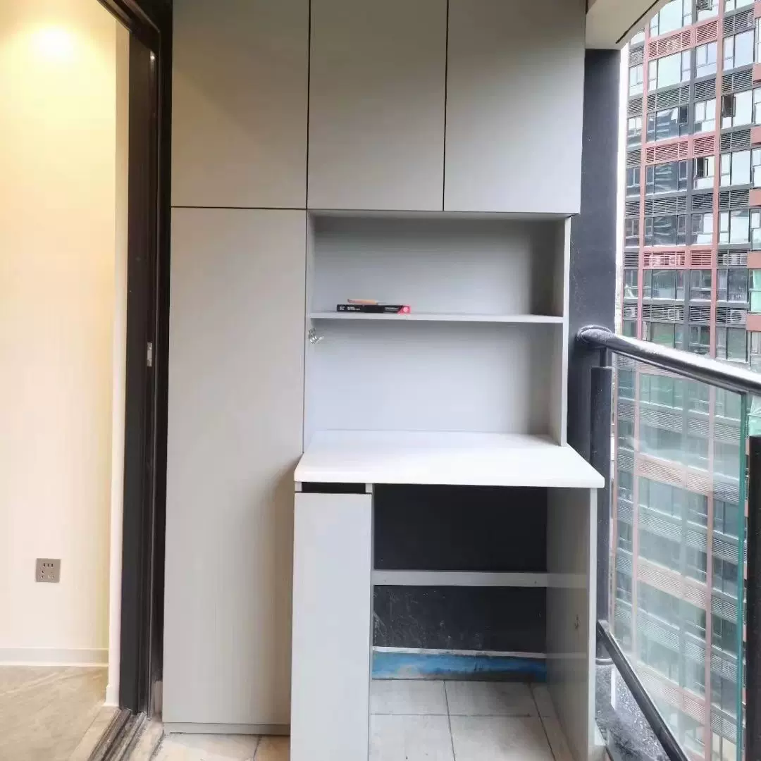 新款全铝合金阳台柜定制 加厚铝板户外防雨洗衣机柜 厂家上门定做