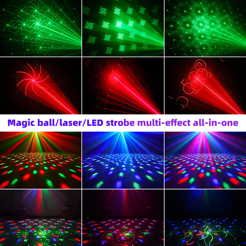Luz de Escenario Láser de Bola Mágica para Discoteca de Aleación de Aluminio con Control Remoto para Fiestas